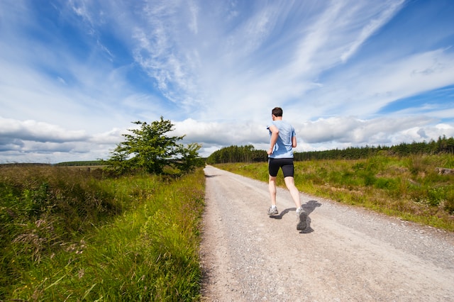 Man running. Many snooker players train for fitness to improve their game and their overall wellbeing.